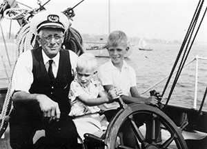 Bert's grandpa at the helm